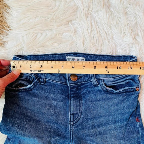 Warp + Weft JFK NYC Skinny Jeans Raw Hem  Size 10 - Picture 6 of 10